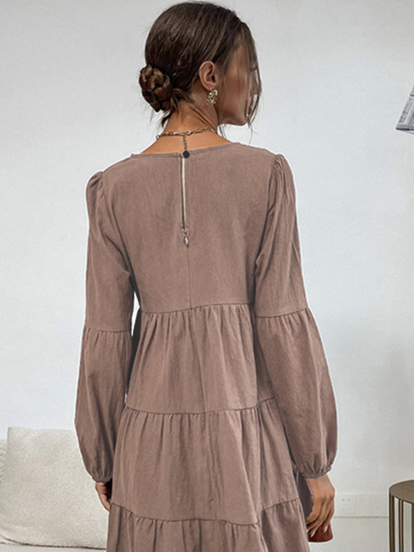 Classic Long Sleeve Polyester Everyday Dress for Women