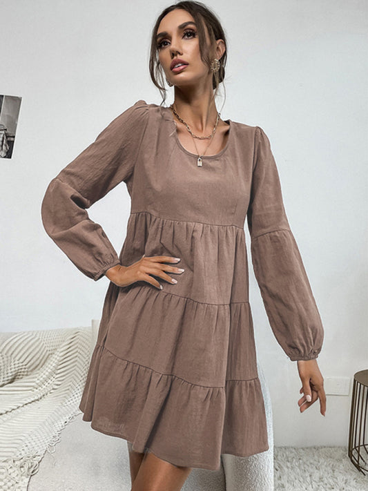 Classic Long Sleeve Polyester Everyday Dress for Women