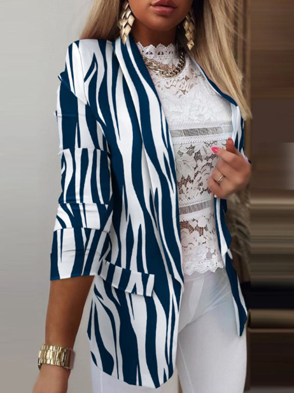 Tie-dye OL temperament professional slim top blzer